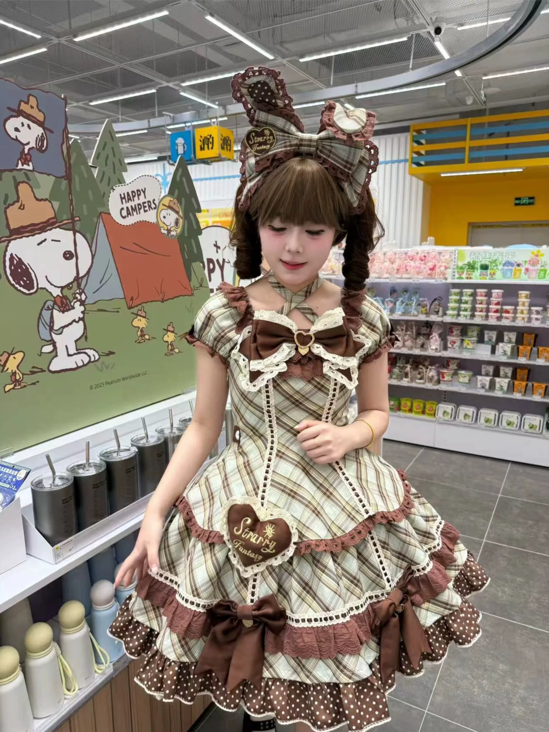 Shibuya Sweetheart - Plus Size Old School Lolita Plaid JSK & OP Dress