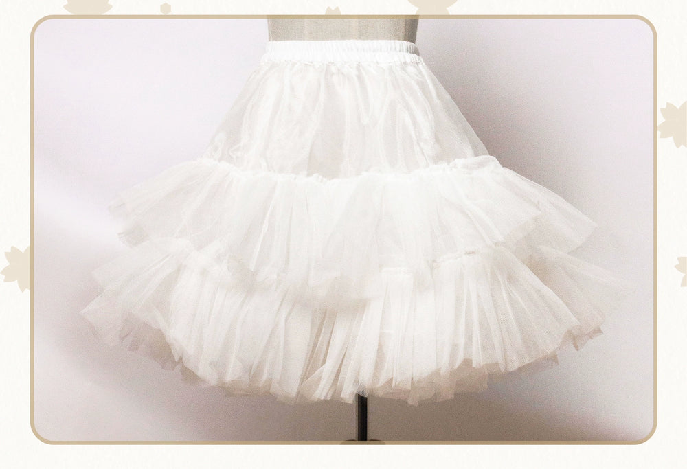 Magic Tea Party~White Lolita Petticoat Volience Petticoat with 3-Layer   