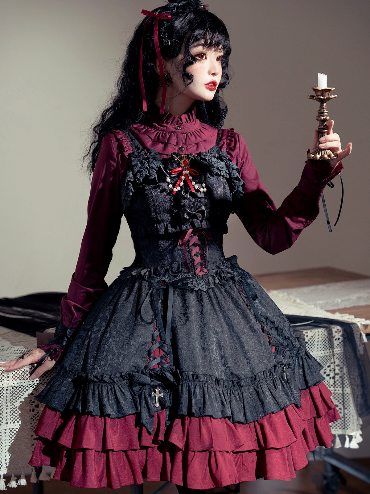 Luna Planetarium - Evil Fang - Gothic Lolita JSK Suit Ouji Lolita Shorts Suit