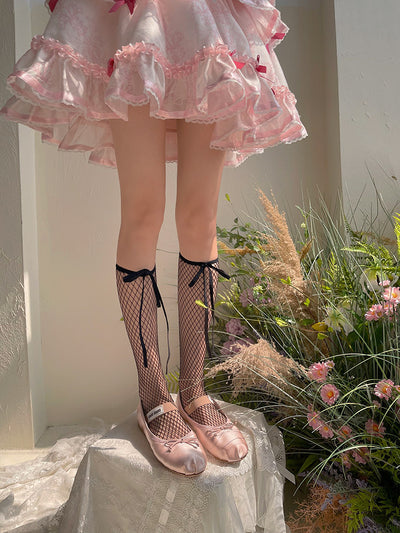WAGUIR~New Summer Lolita Accessory Ballet socks black free size 