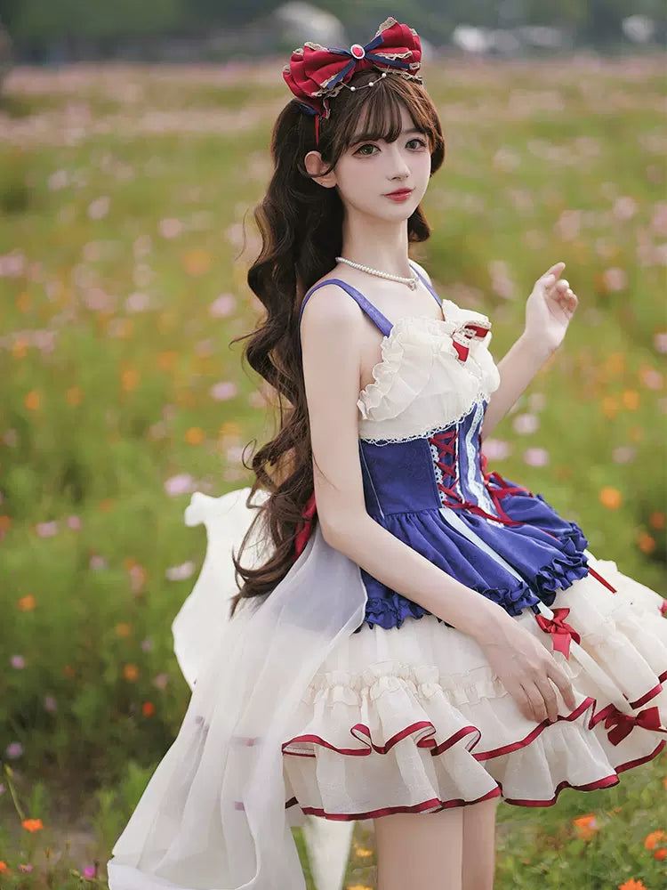 ZhiJinYuan - Time Waltz - Sweet Lolita Short Dress Ballet Style JSK S Snow white