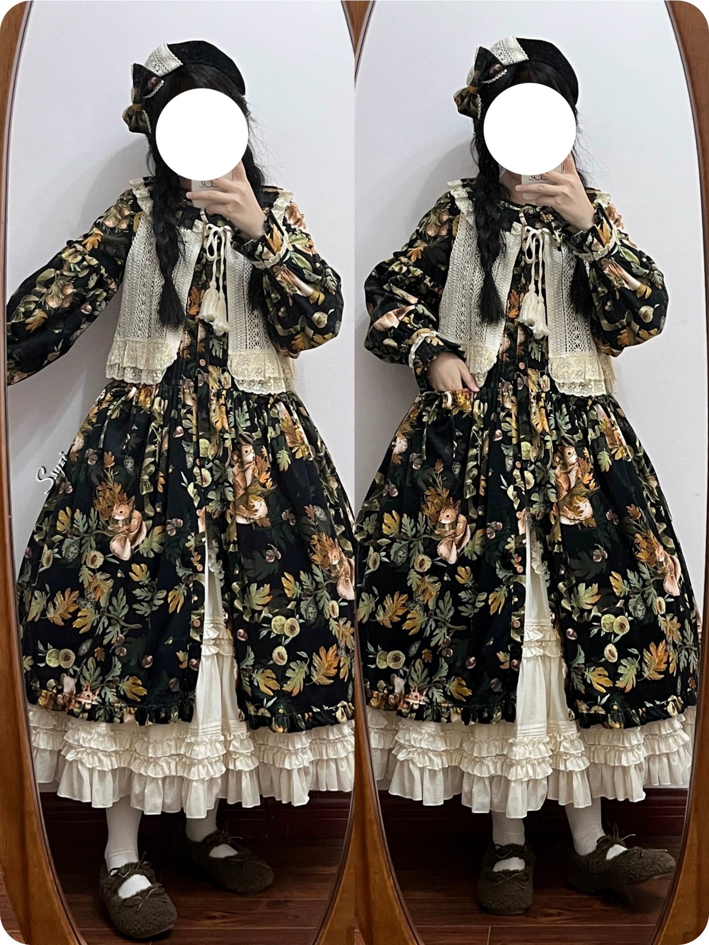 Country Lolita Underskirt, Cotton & Tiered Ruffles