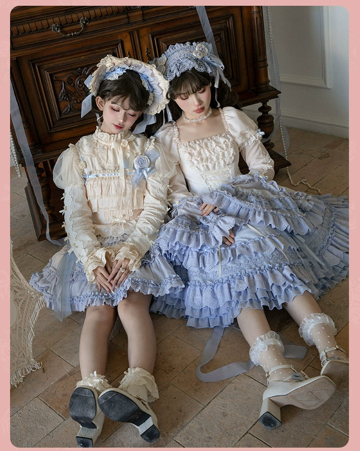 Mademoiselle Pearl~Austin in the Garden~Sweet Lolita Princess Sleeves   