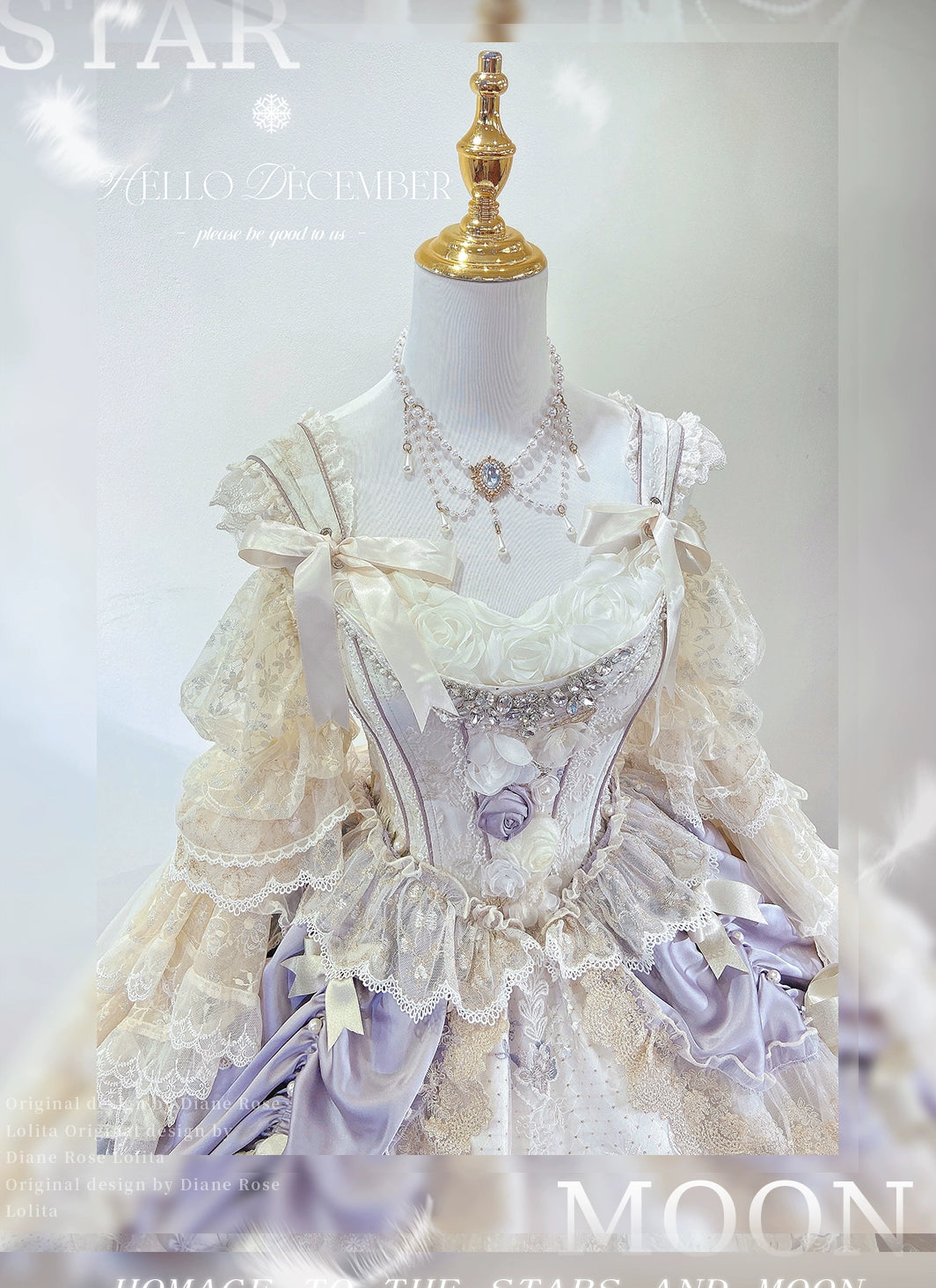 MieYe~Star Moon Praise~Weddiing Lolita Dress Bridal Princess Dress   