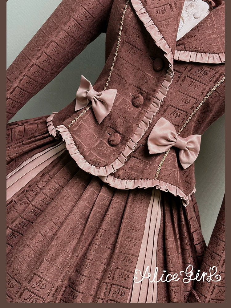 Alice Girl - Bear Chocolate Slab - Classic Lolita Slim Fit JSK & SK Dress 44309:804370