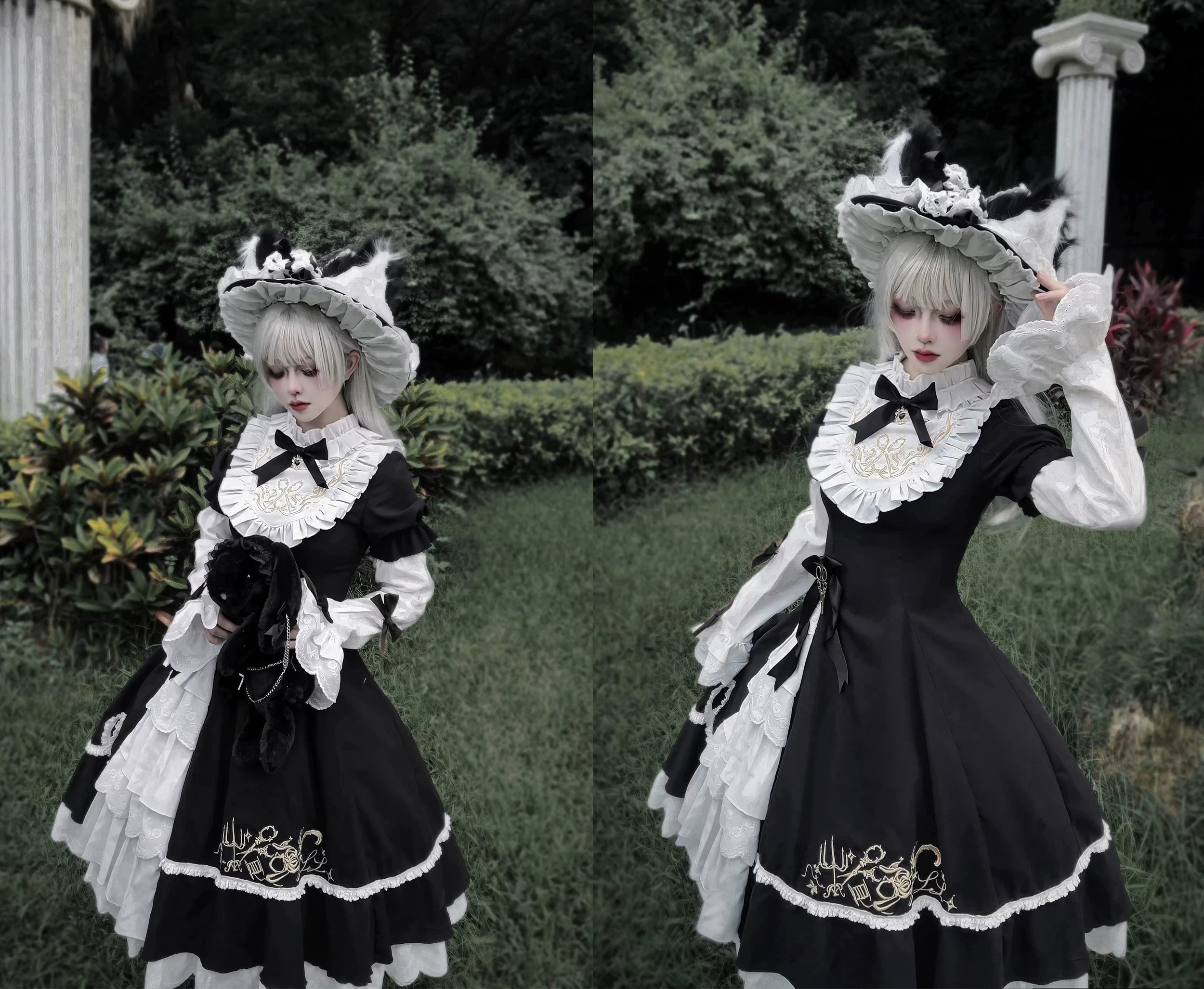 Sewing Magic Cat - Classic Lolita Six-Panel OP Dress with Embroidery