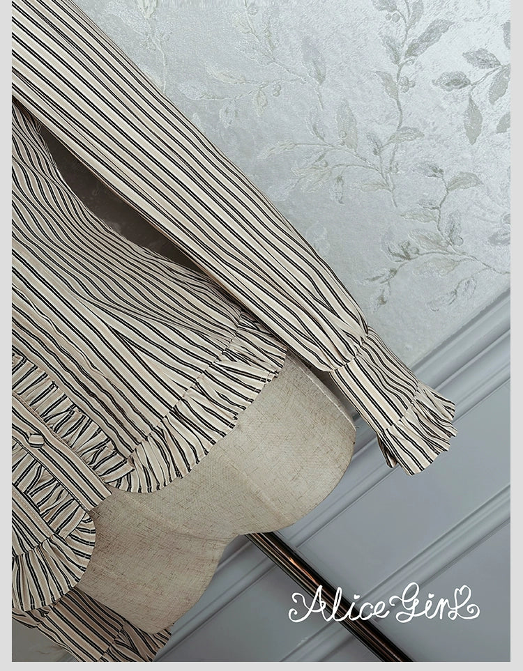Alice Girl - Duke of Victoria - Classic Lolita Striped Blouse 44093:795168