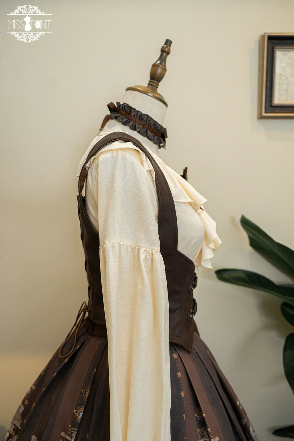 (BFM)Miss Point~Demon Hunter's Diary~Gothic Lolita PU Leather Vest 33588:429928