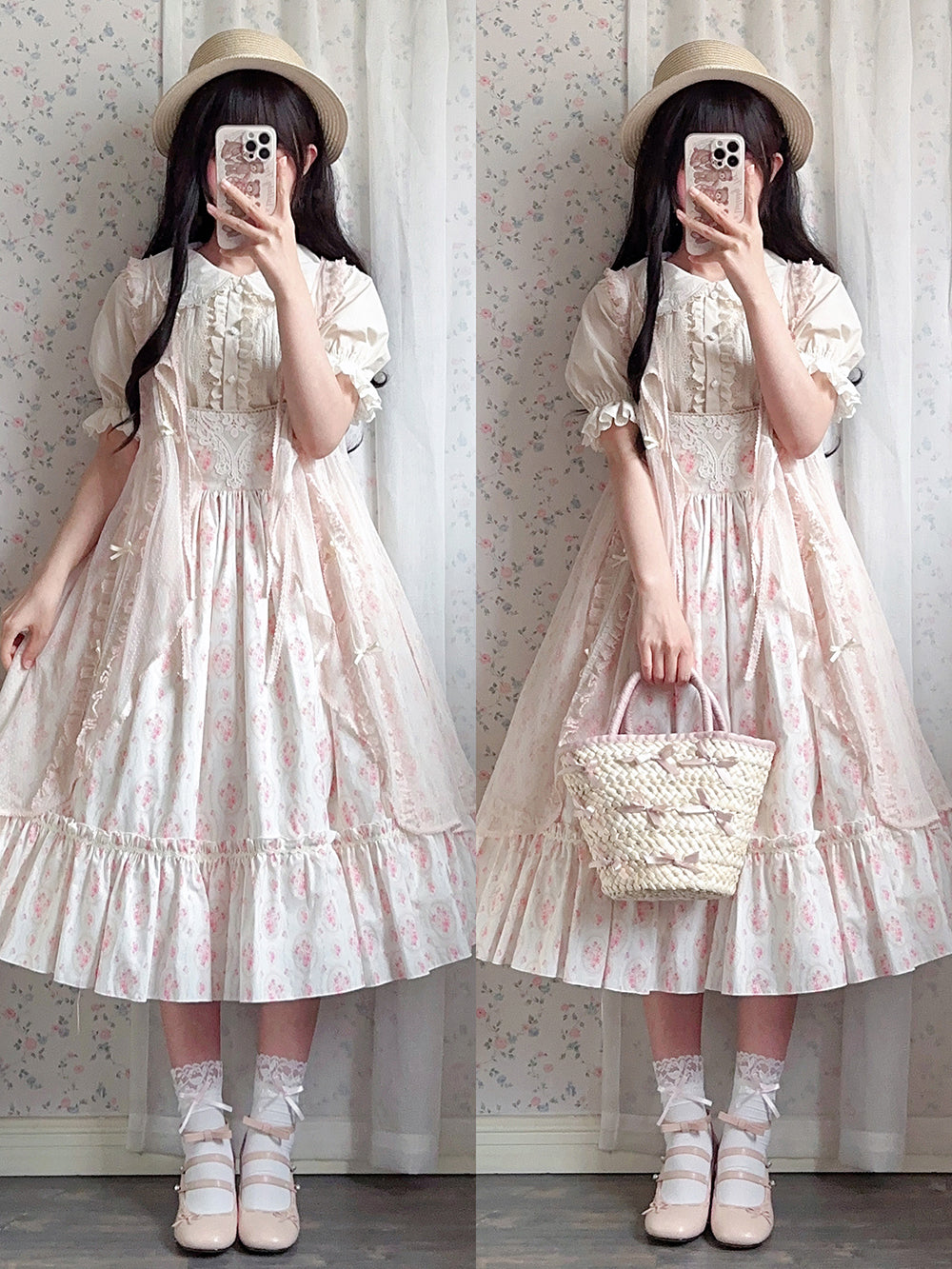 (Buyforme)Miss Point~Happy Summer Elegant Lolita Floral Jumper Skirt   