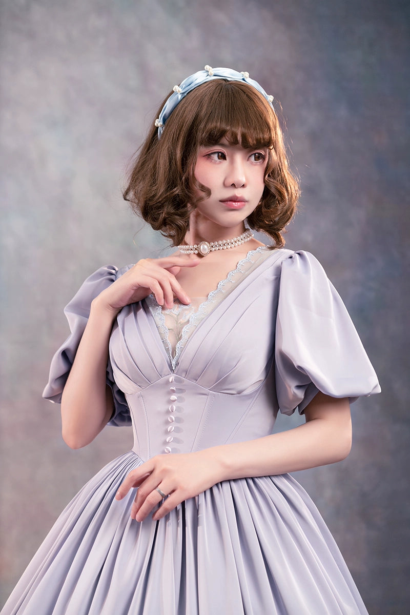 Fantastic Wind~Iris Covenant~Vintage Lolita Dress Elegant OP Dress   