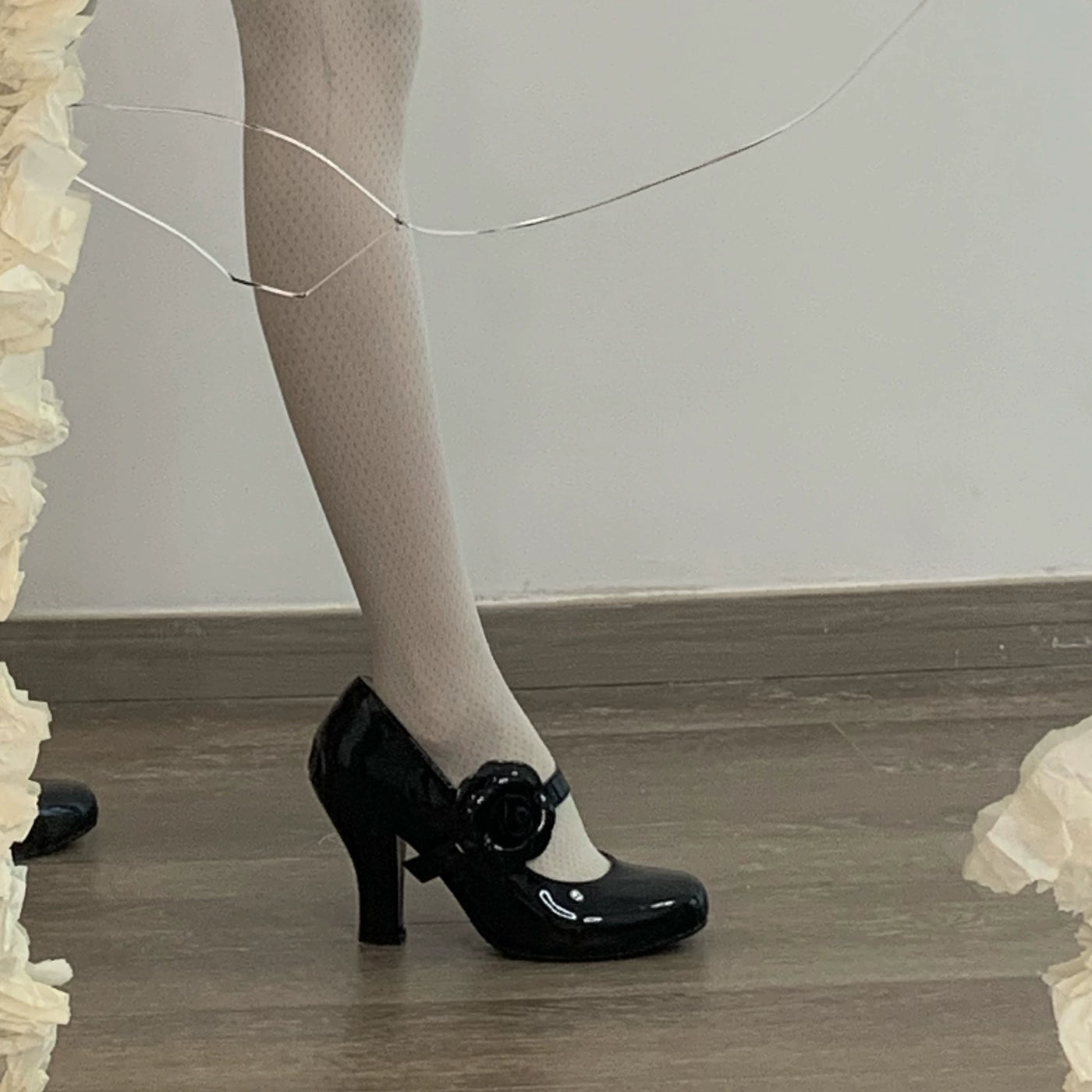 Bingo Lulu~Retro Sweet Lolita Shoes Mary Jane Lolita High Heels 34 Black 