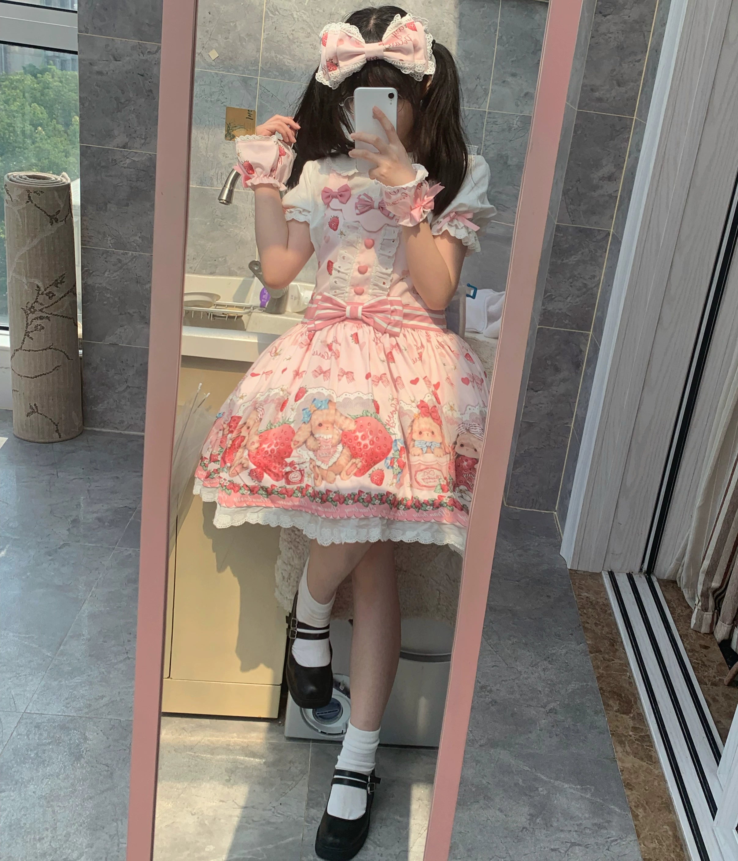 Rabbit Berry Gift Box - Sweet Lolita Cotton Shirt, Peter Pan Collar 44491:810939