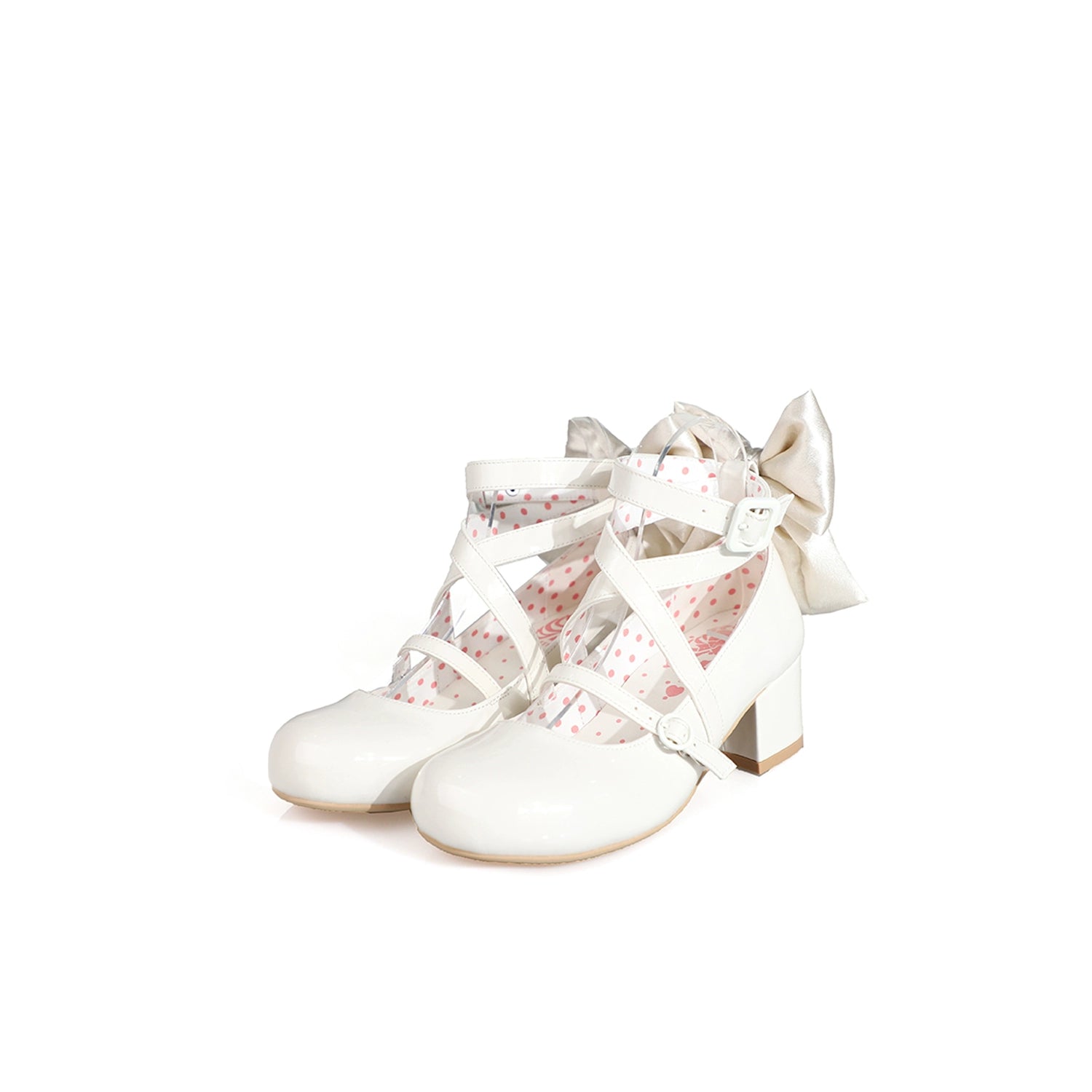 MODO - Follow in the Moonlight - Sweet Lolita Round Toe Shoes with Large Bow (White / 34 35 36 37 38 39 40 41) 42097:726311