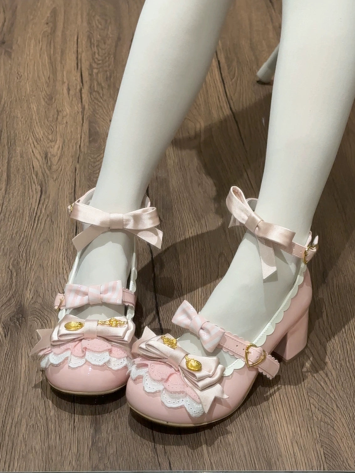 Beauty Bunny - Mousse Roll - Sweet Lolita Heel Shoes, Round Toe