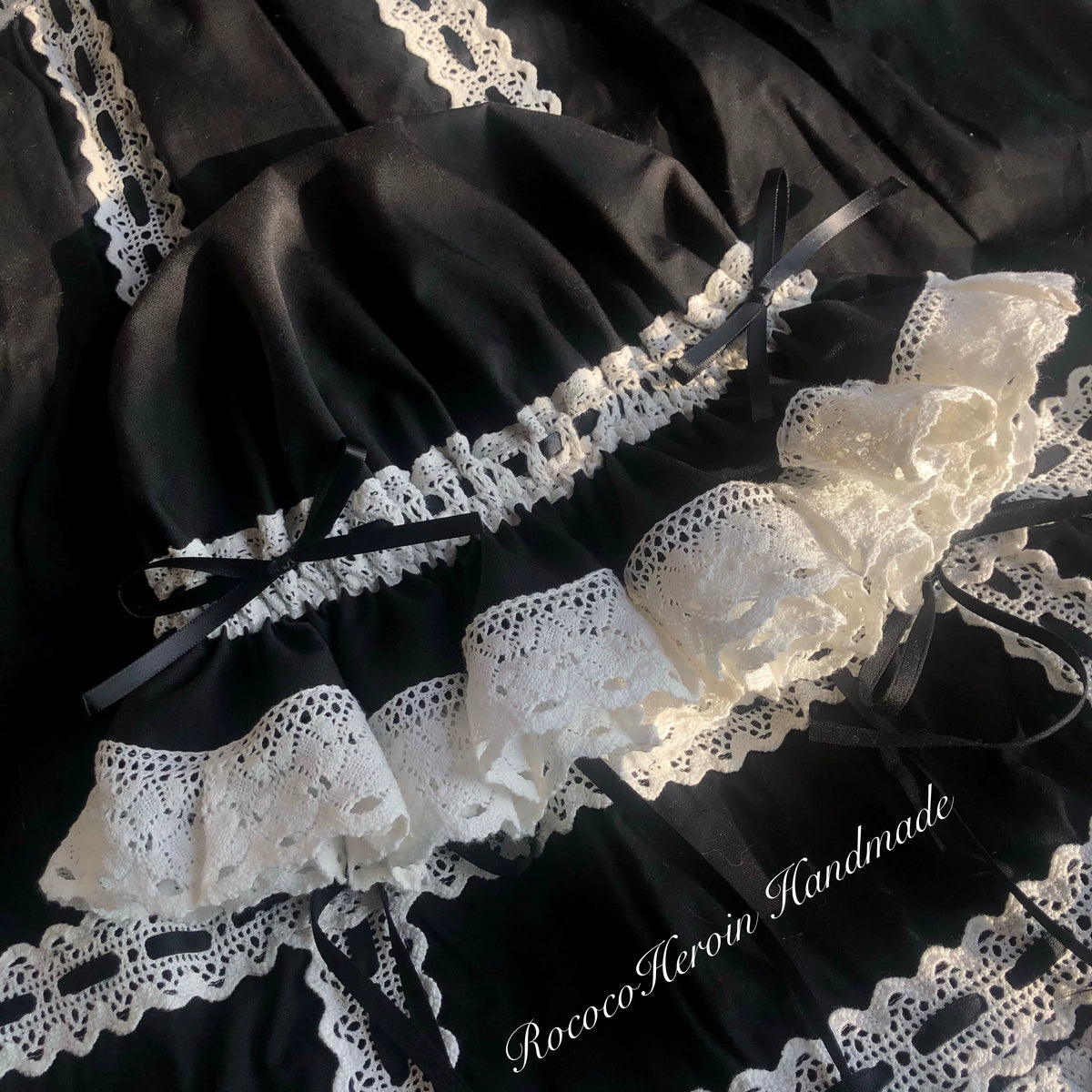 Old School Lolita Bonnet, Lace Ruffles 46085:874269