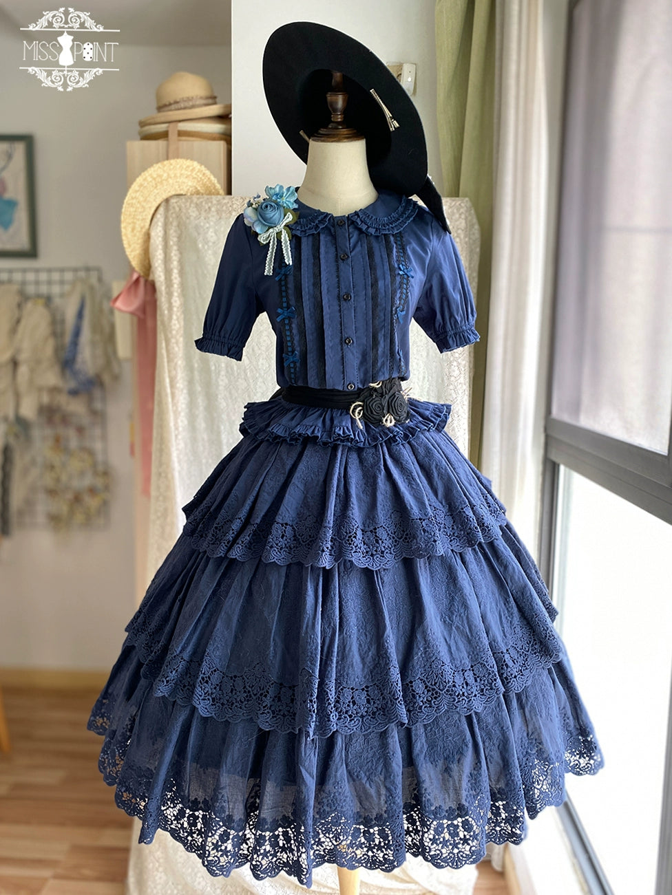 Miss Point - Forest Waltz - Classic Lolita Blouse & Multi-Tiered Ruffles SK 44233:800014