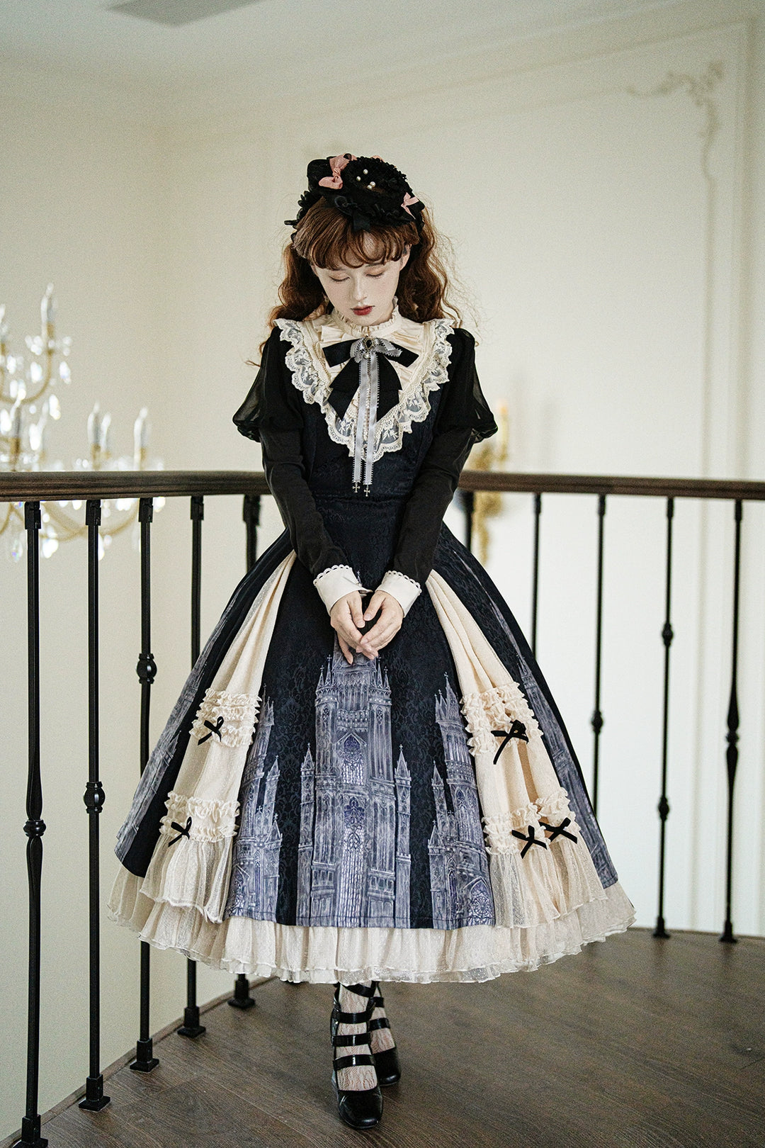 Letters from Unknown Star~Church Bell~Elegant Lolita OP Dress Long Sleeve Spring Autumn   