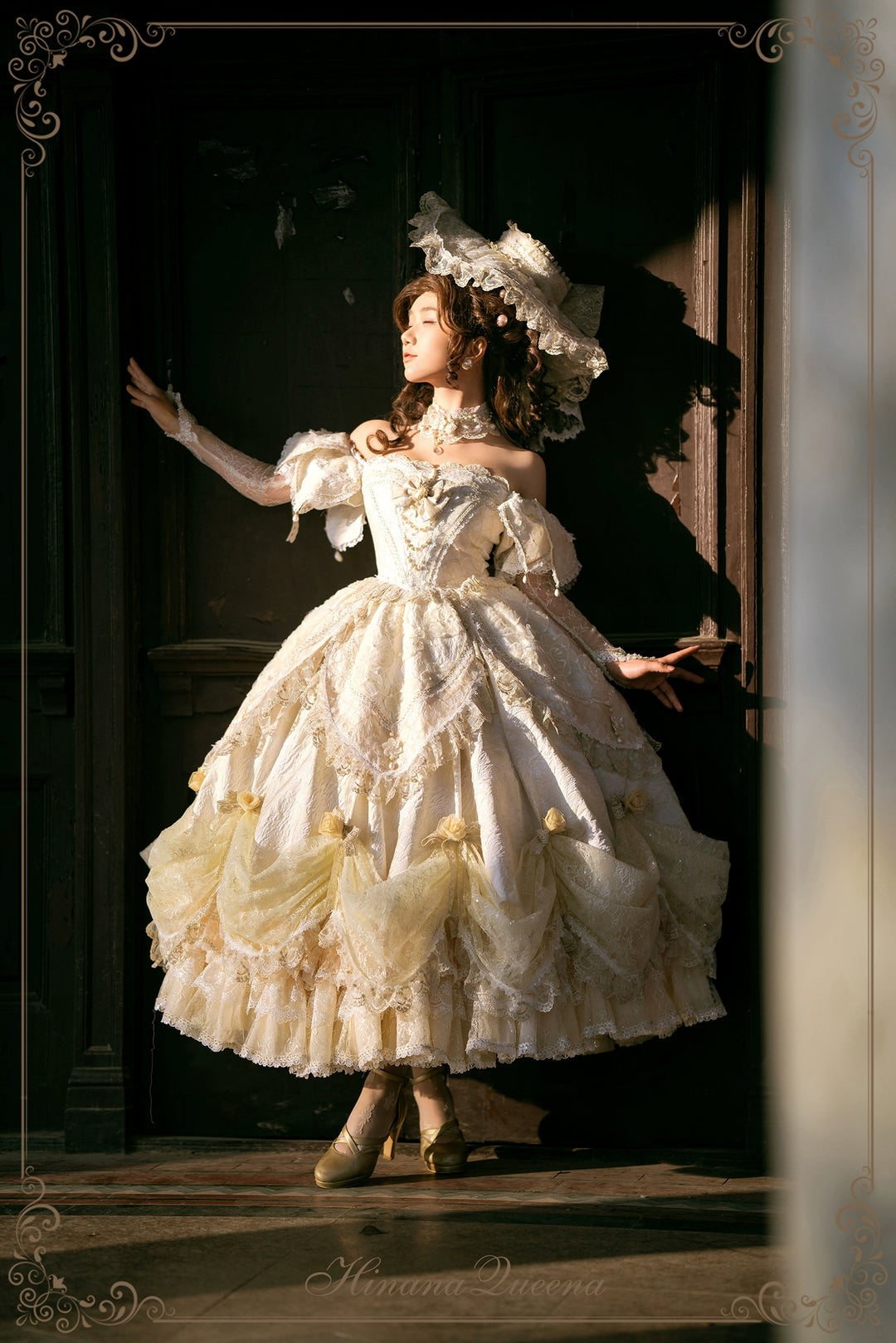 Hinana Queena~With Belle~Bridal Wedding Lolita OP Dress Available for Custom Size 41978:721642