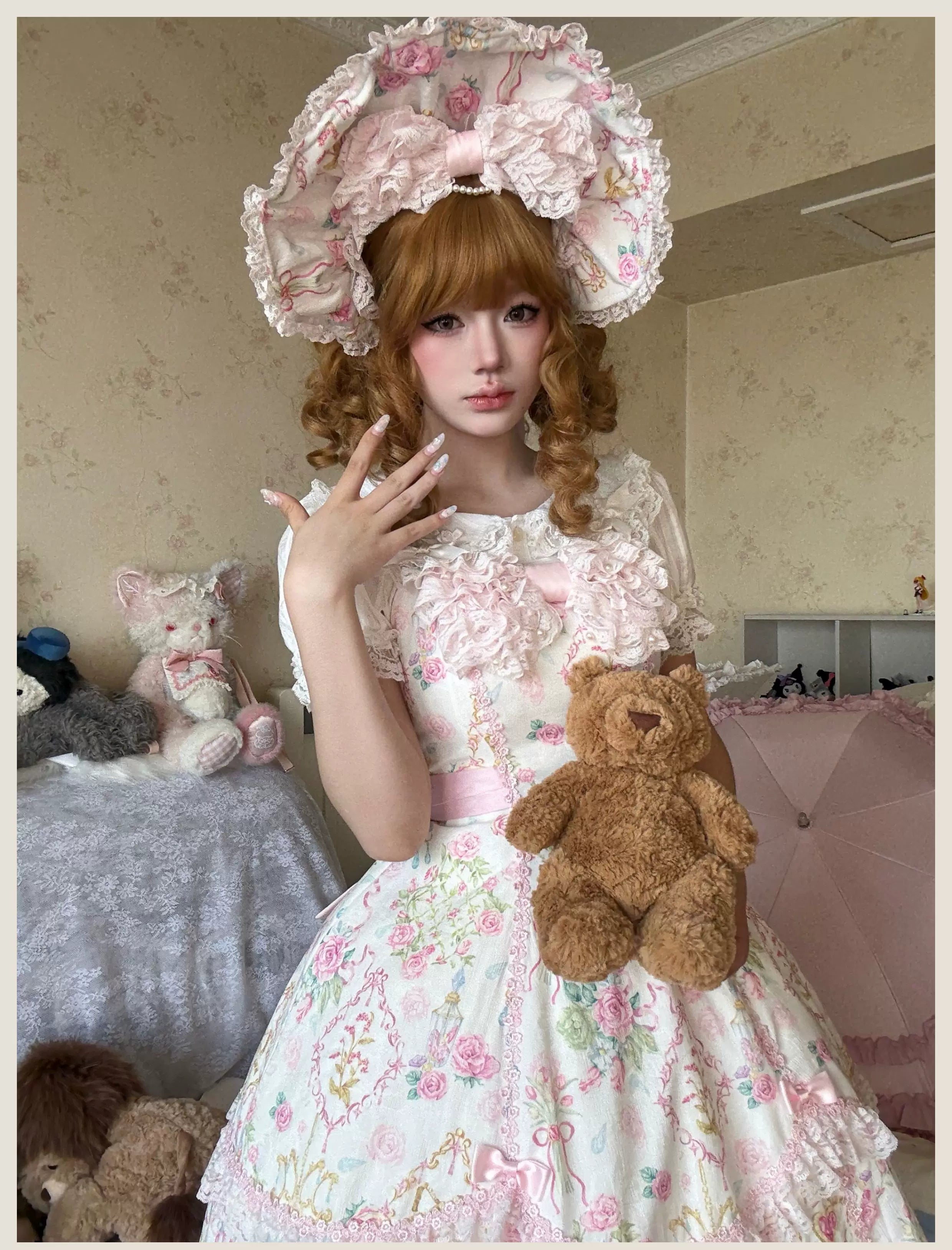 Old School Lolita Peter Pan Collar Blouse with Lace 45504:851252