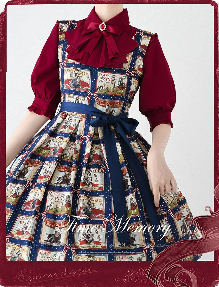 Time Memory~Earl Girl~Chiffon Classic Lolita Shirt with Mid-Length Mutton Sleeves