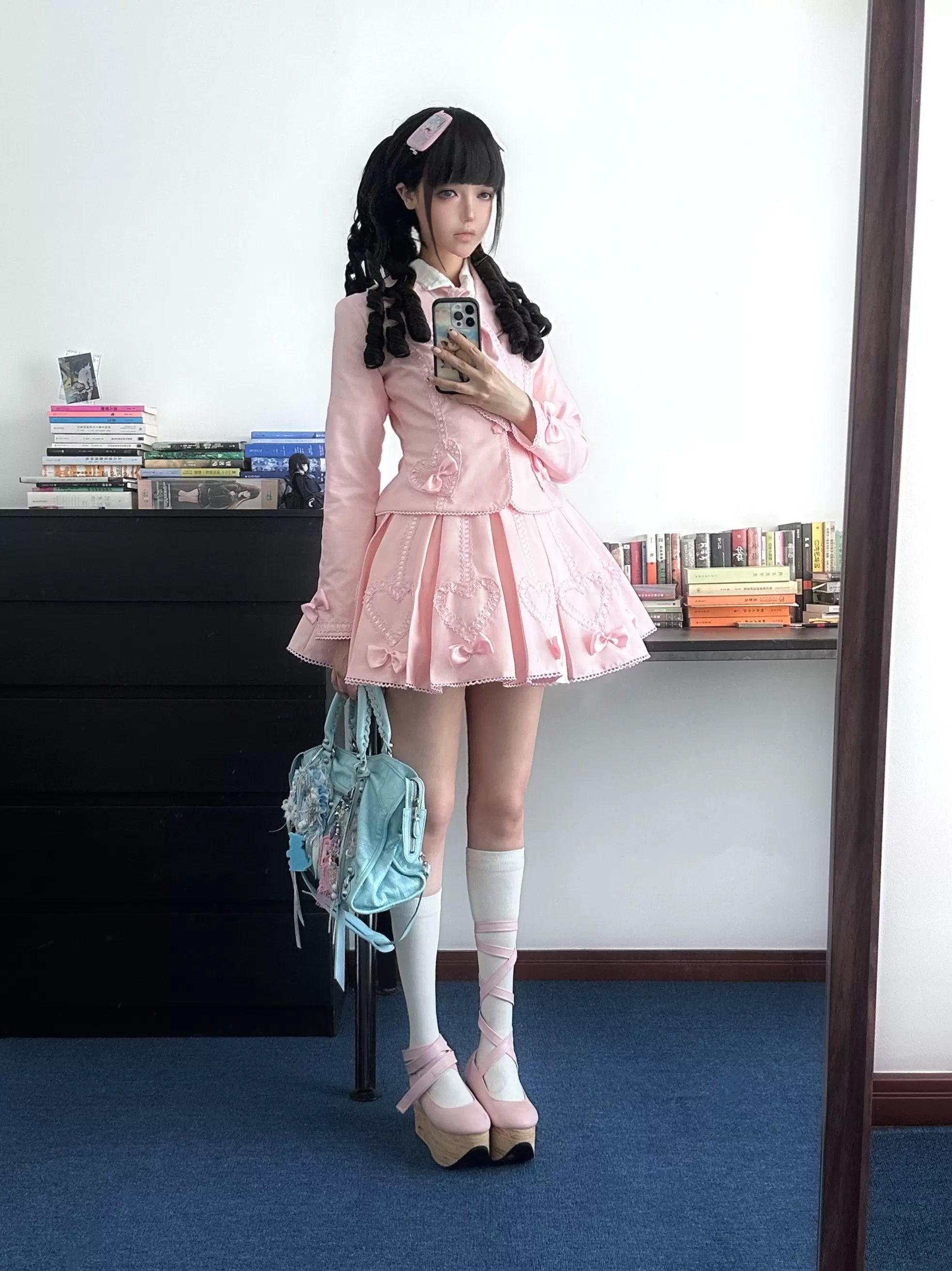 Promise After Class - Old School Lolita Fitted Blazer & Pleated Skirt Set 45492:849792