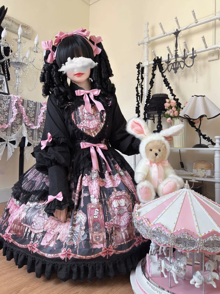 Uncle Wall Original~Missing Lamb Case~Gothic Lolita Dress Set with Sheep Prints 42971:760834