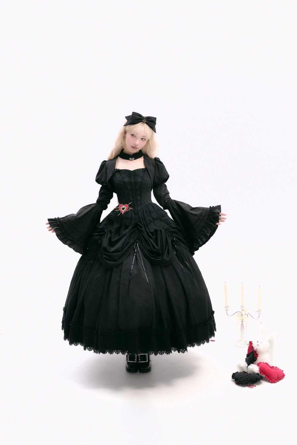 Dark Star Island~Moonlight Sanctum~Gothic Lolita Bolero Detachable Sleeves Trailing 37756:566354