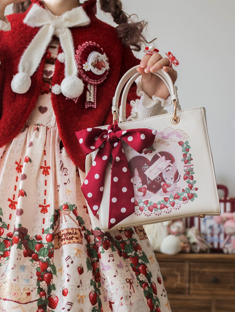 Morning Glory - Retro Lolita Handbag PU Square Wedding Bag