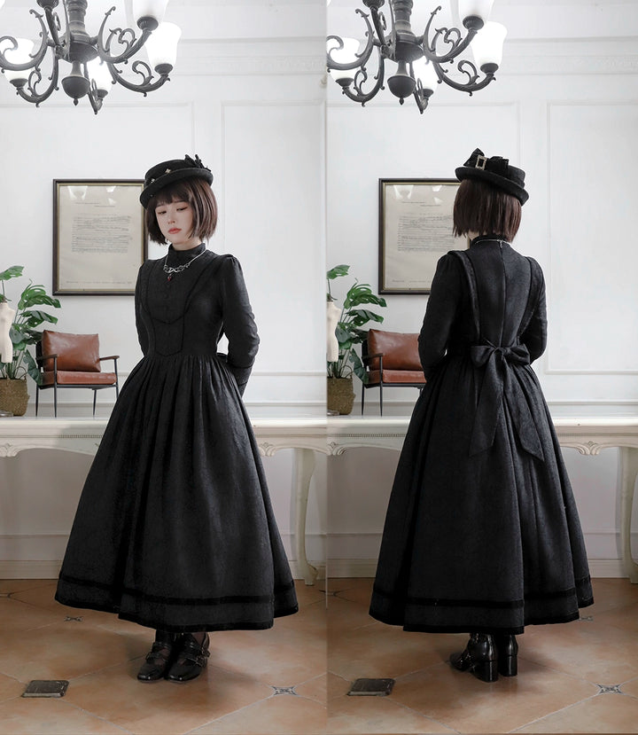 MILU ORIG~Dream Window~Maid Lolita OP Dress with Embroidered Apron and Coat