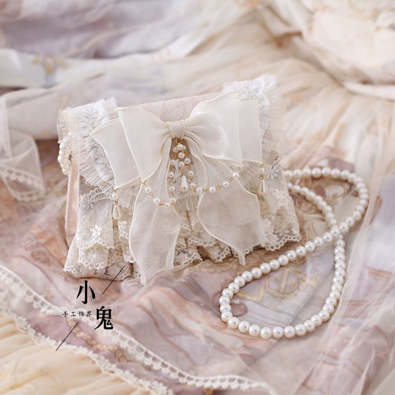 Xiaogui~Elegant Lolita Handbag Ivory Tea Party Lolita Bag   