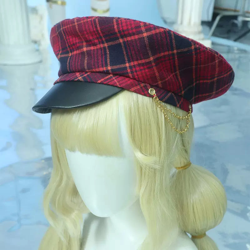 Forest Fluorescent Carps - Queen's Chess - Ouji Lolita Prince Outfit Lolita Cape Shirt Shorts Set S Red Hat