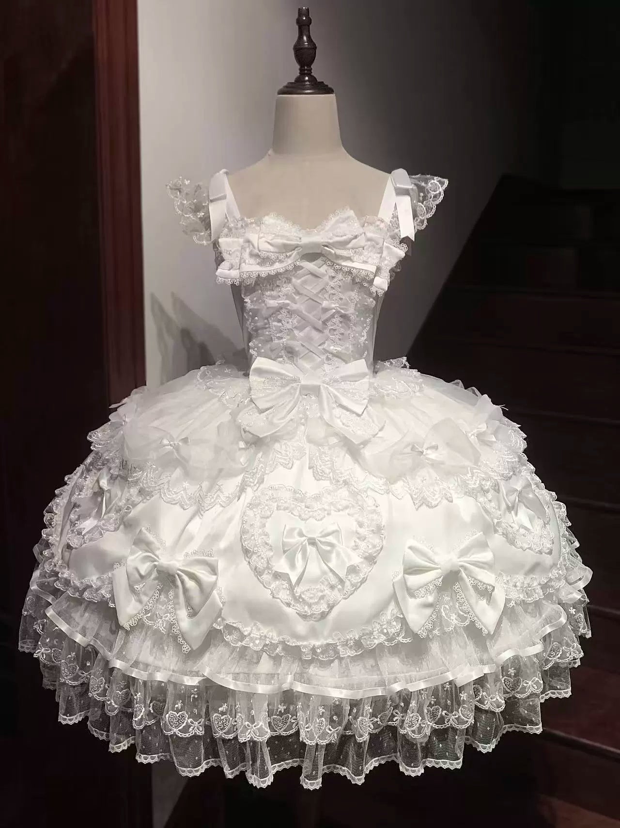 Sugar Girl - Velvet Sweetheart - Doll-like Sweet Lolita Jumper Dress, Bow Accents (L M S) 44021:792764