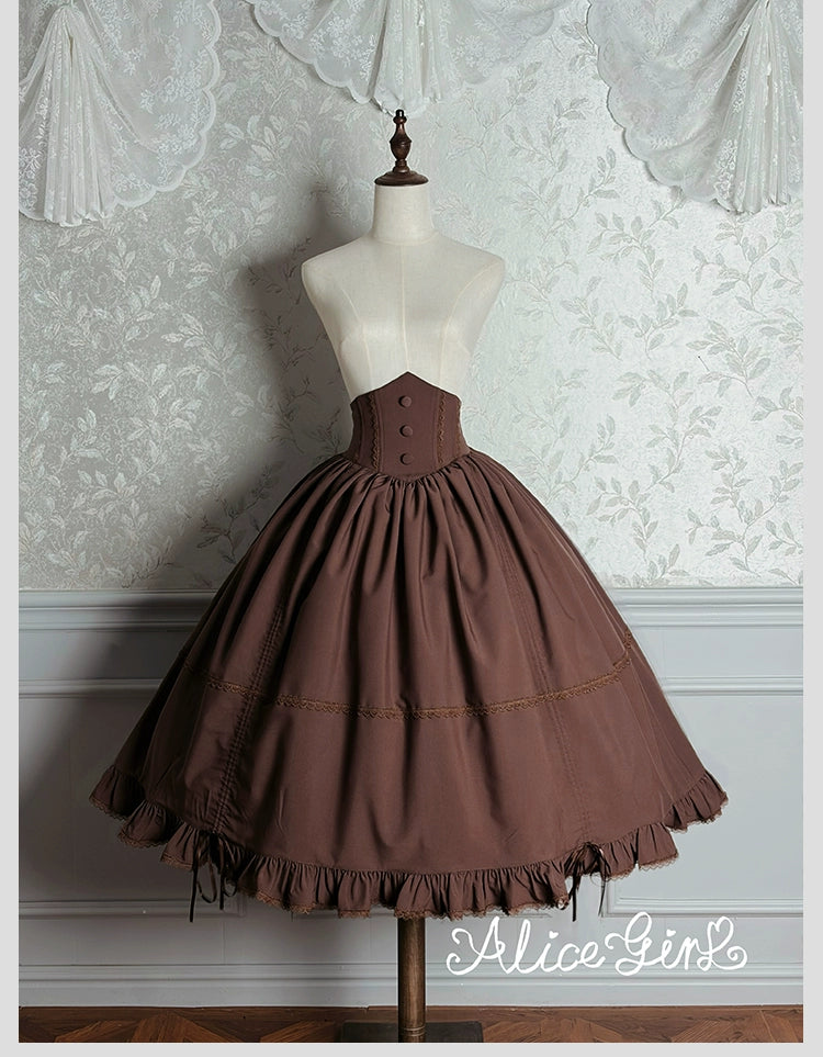 Alice Girl - Duke of Victoria - Classic Lolita SK & Overskirt Set (L M S XL XS) 44092:794943