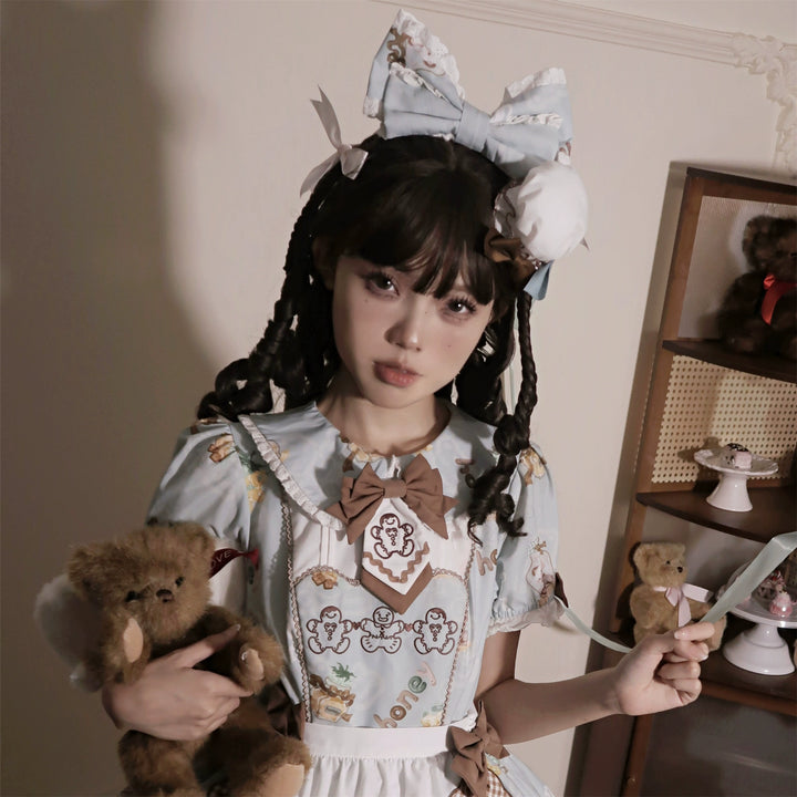 Babyblue~Bear Honey~Sweet Lolita Accessory Gingerbread Man Design   