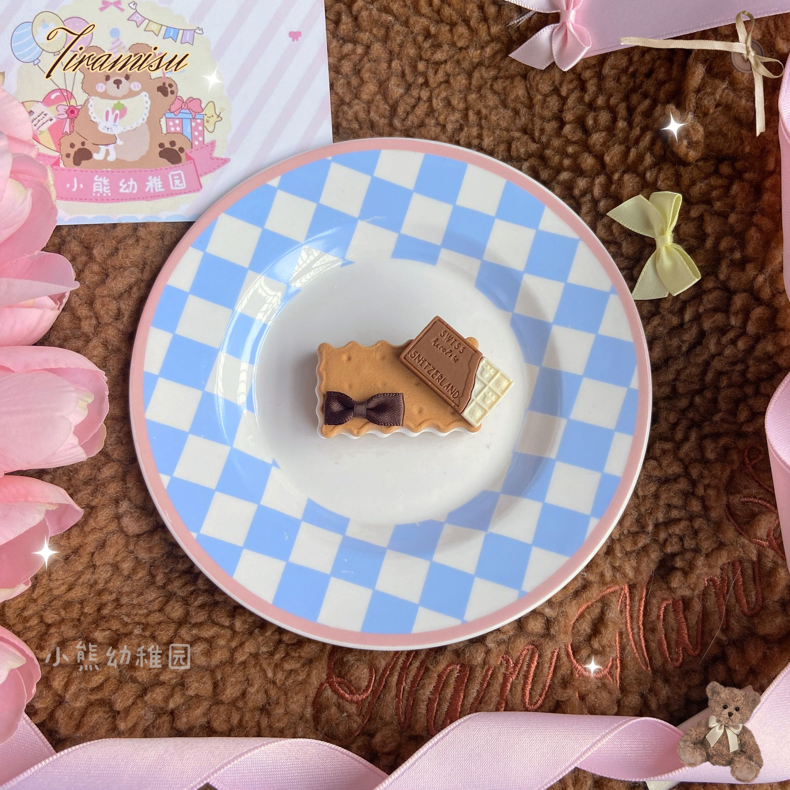 Bear Doll - Sweet Cookie Charm Set - Kawaii Lolita Necklace and Hairclip Chocolate cookie hairclip