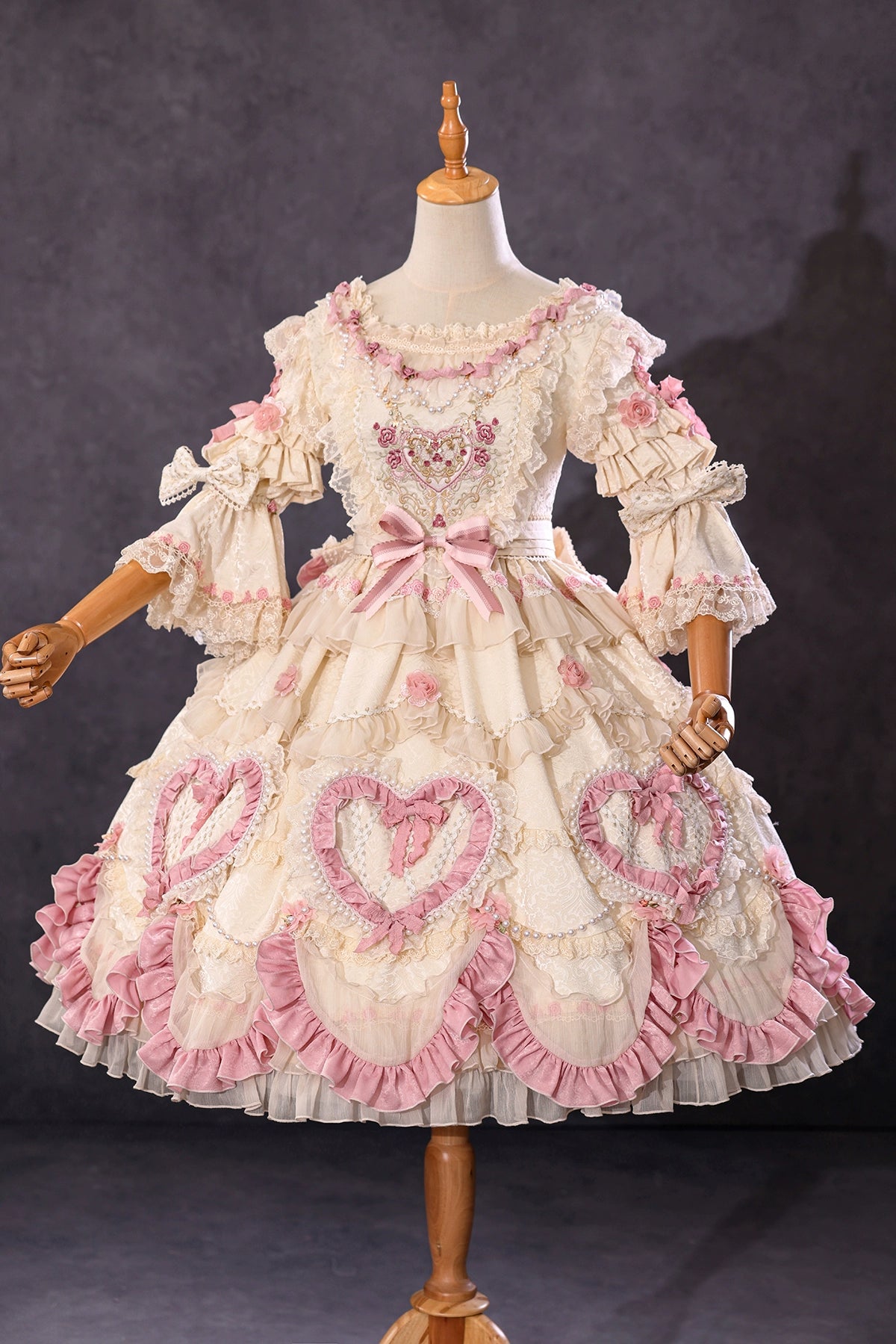 Bramble Rose - Antique Cake - Vintage Lolita OP Princess Dress Gorgeous Lolita Outfit (L M S XL) 41536:701842