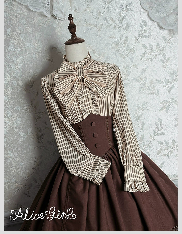 Alice Girl - Duke of Victoria - Classic Lolita Striped Blouse 44093:795192