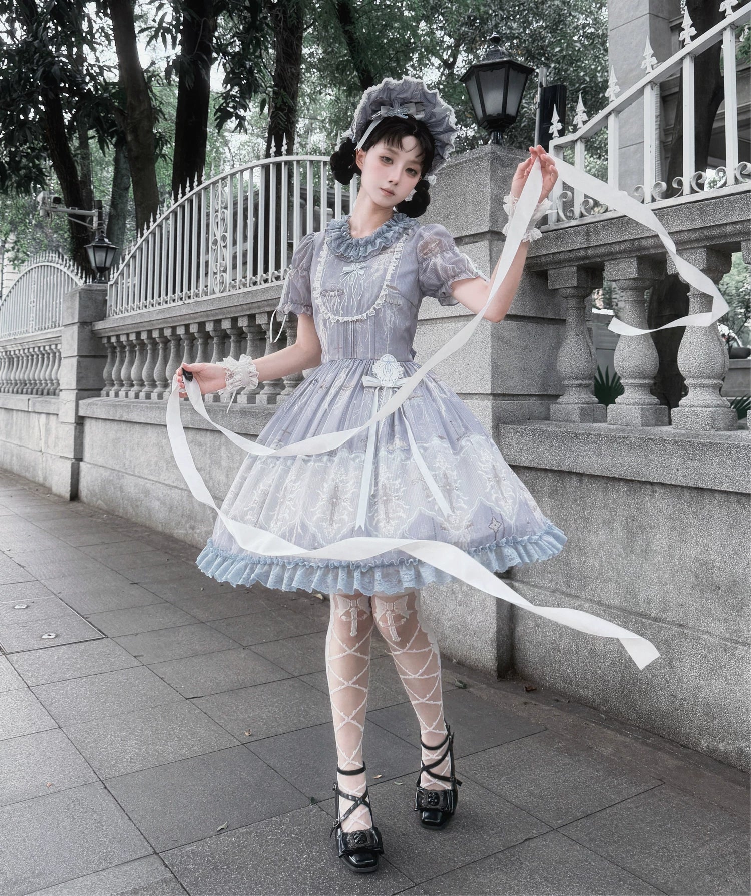 Moonlit Sea Realm - Cotton Lined Classic Lolita OP and JSK Dress, Jellyfish Print 45508:850283