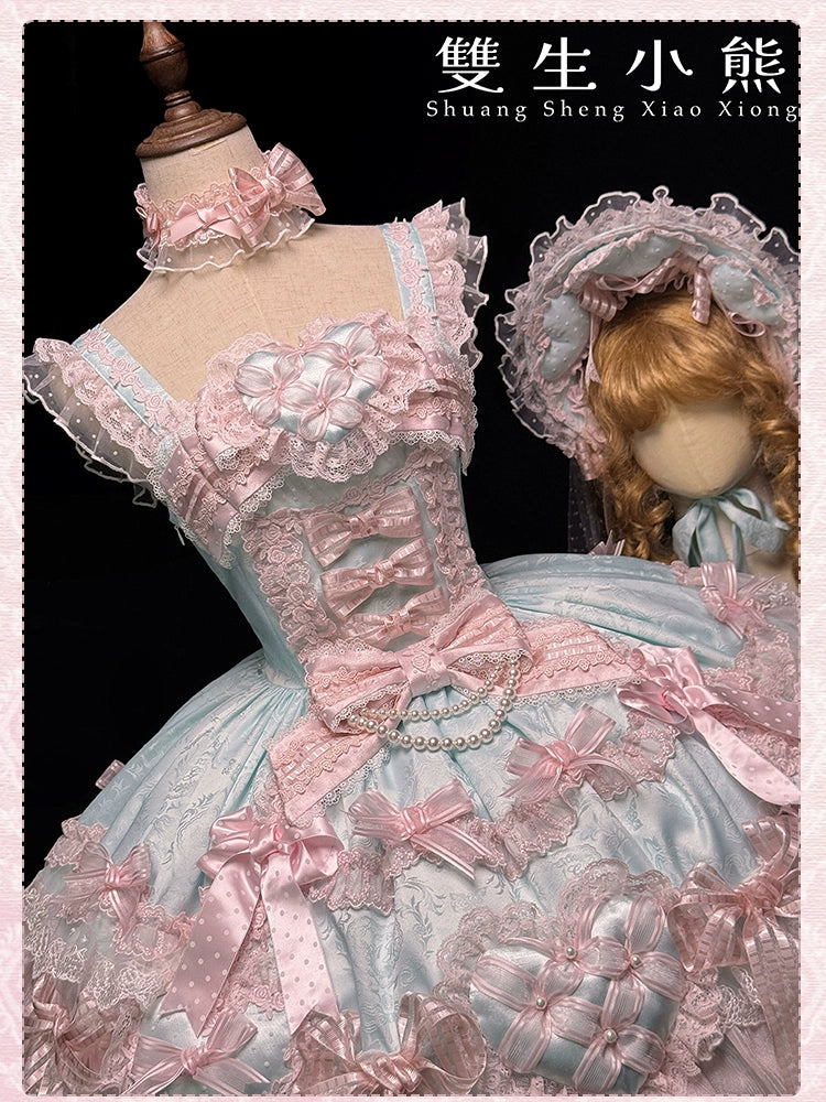 Shuang Sheng Xiao Xiong - Heart of Love - Sweet Lolita Wedding JSK, Bow Details 44306:803188