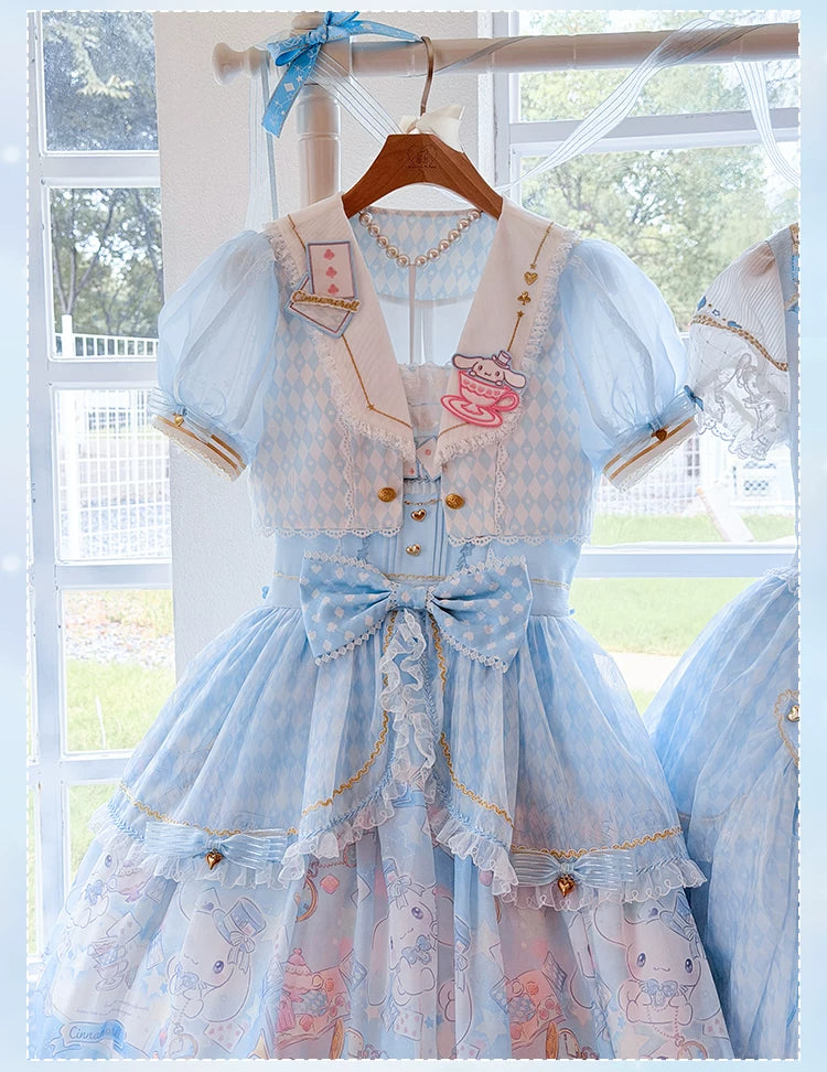 Cinnamoroll Magician - IP Collaboration Sweet Lolita Dress Set, Cinnamoroll Prints 45993:871369