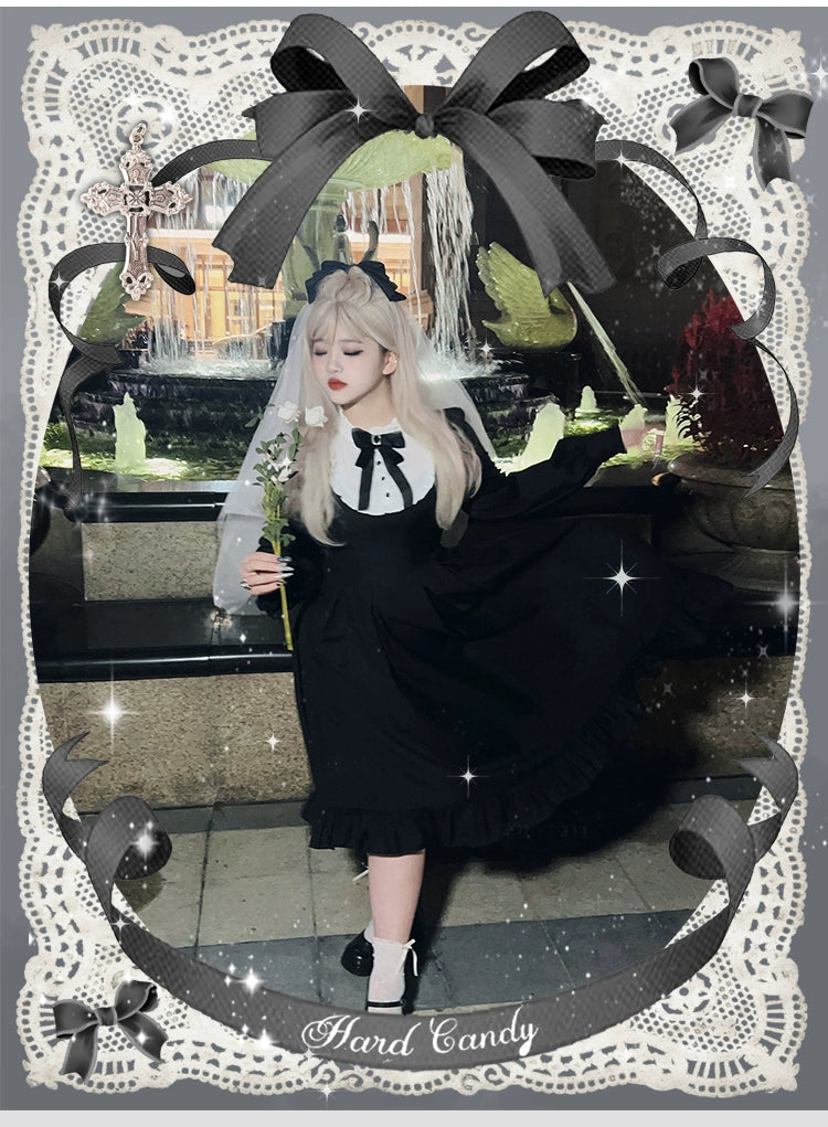 Hard Candy~Plus Size Gothic Lolita Dark Themed Vintage Winter Lolita Dress   