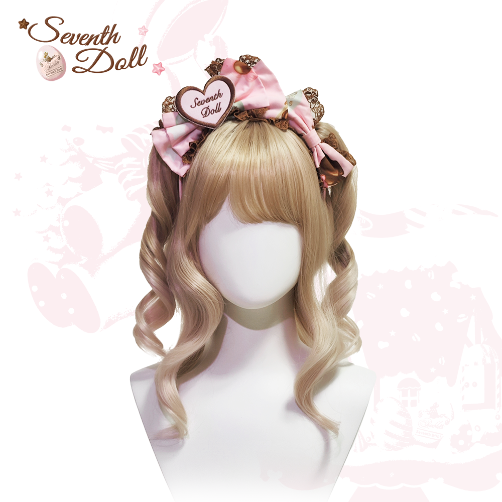 Chocolate Bunny - Printed Kawaii Lolita JSK, Short-sleeved Dress (L M S XL) 44614:814870