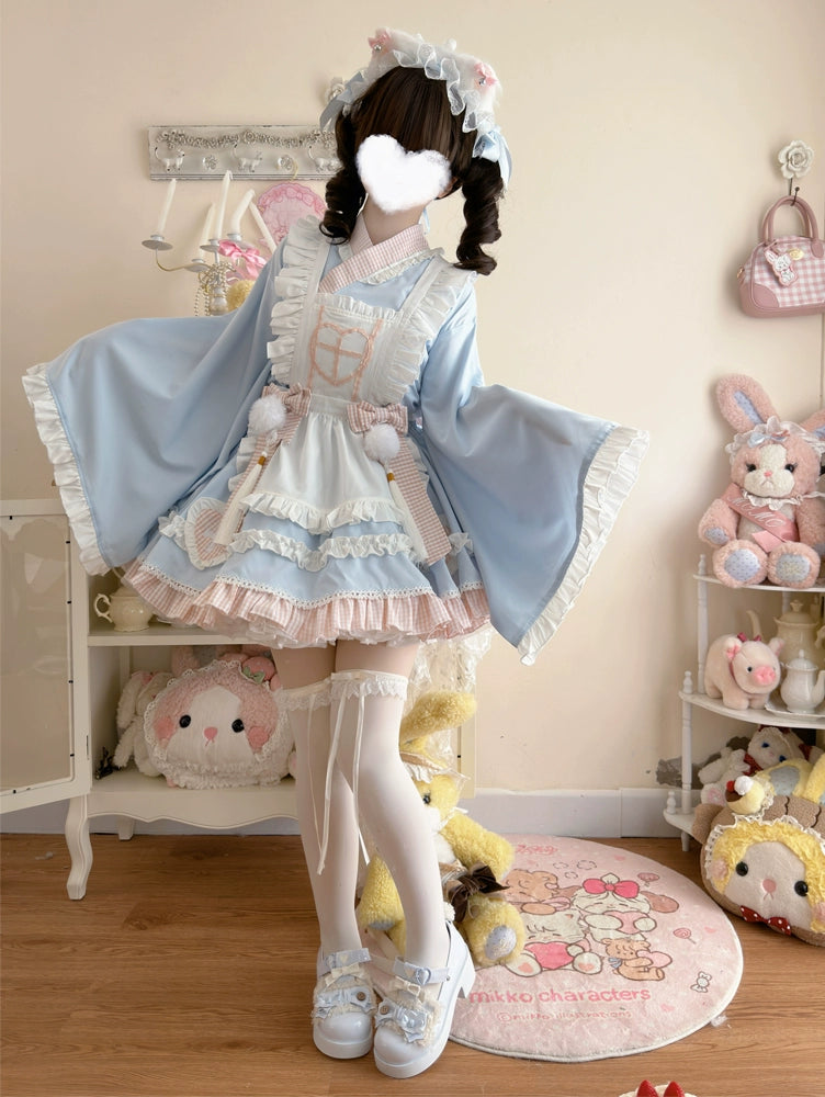 Hanguliang~Sweet Meow Nurse~Maid Lolita Skirt Set Kawaii Lolita Dress   