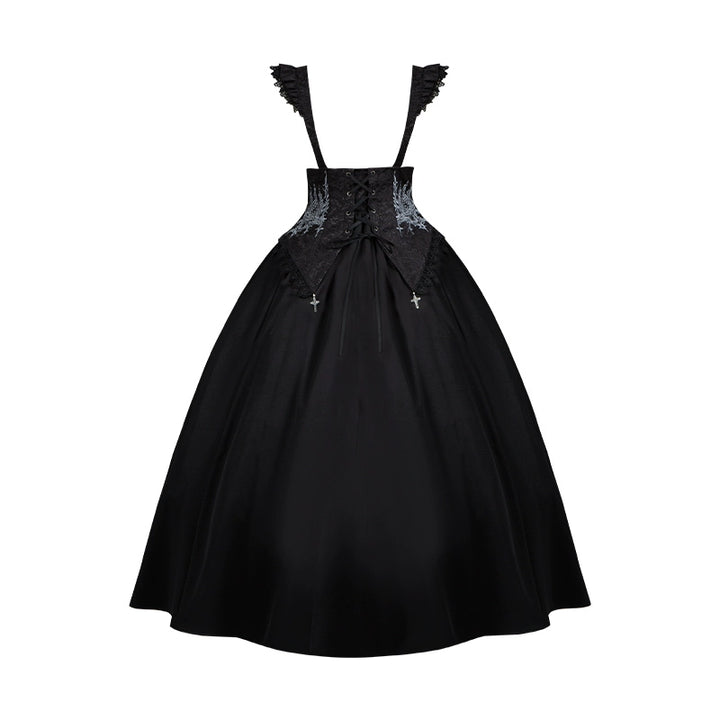 With PUJI~Thorny Night~Gothic Lolita Bust-supporting Skirt With Removable&Adjustable Strap (L M S) 43203:770711