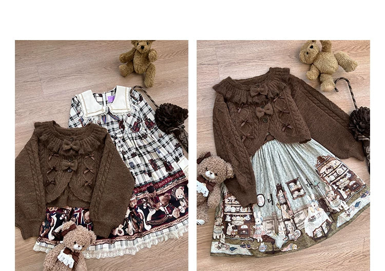 Napoleon Pastry - Sweet Lolita Cardigan, Detachable Bows 44423:807536
