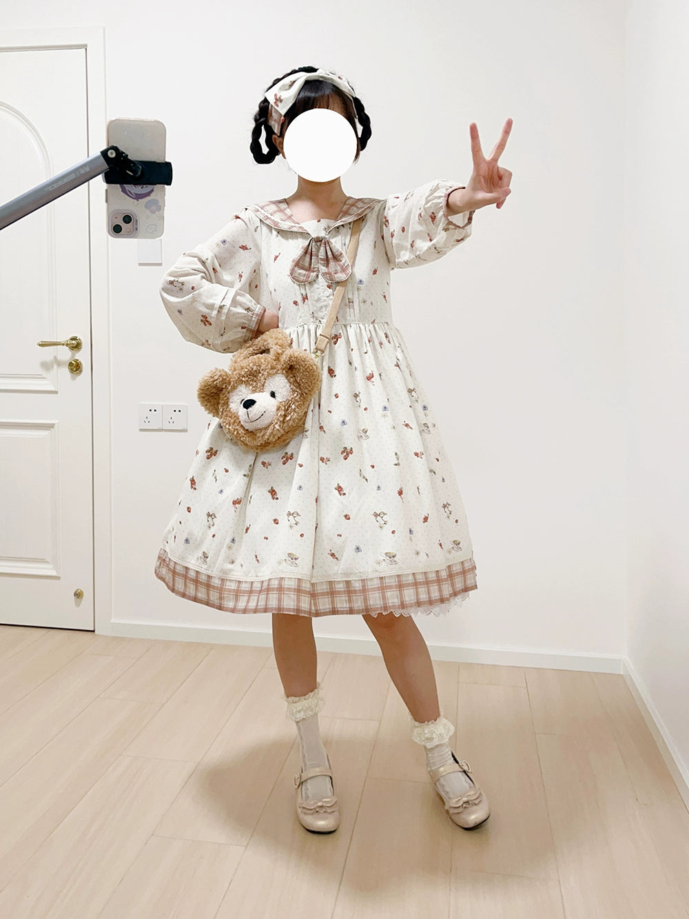 Miss Point~Sweet Lolita OP Cute Lolita Dress With Sailor Collar   