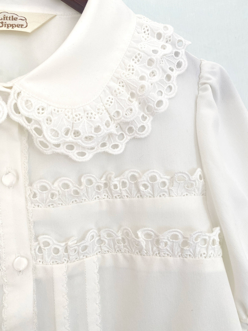 Little Dipper~Cherry Xiaobei~Daily Lolita Splicing Sleeve Lace Shirt   