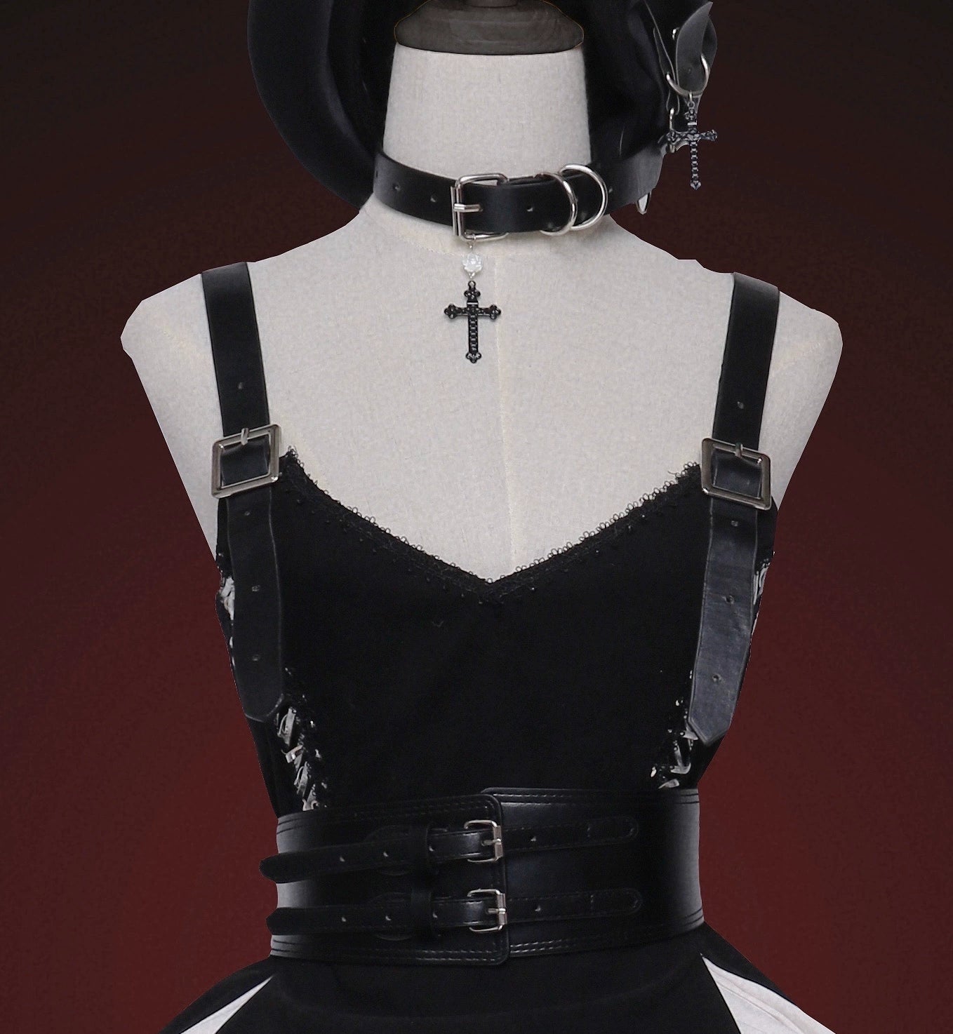 Caged Bird Hotel - Stockholm Lover - Black Gothic Lolita Corset Choker Armbands