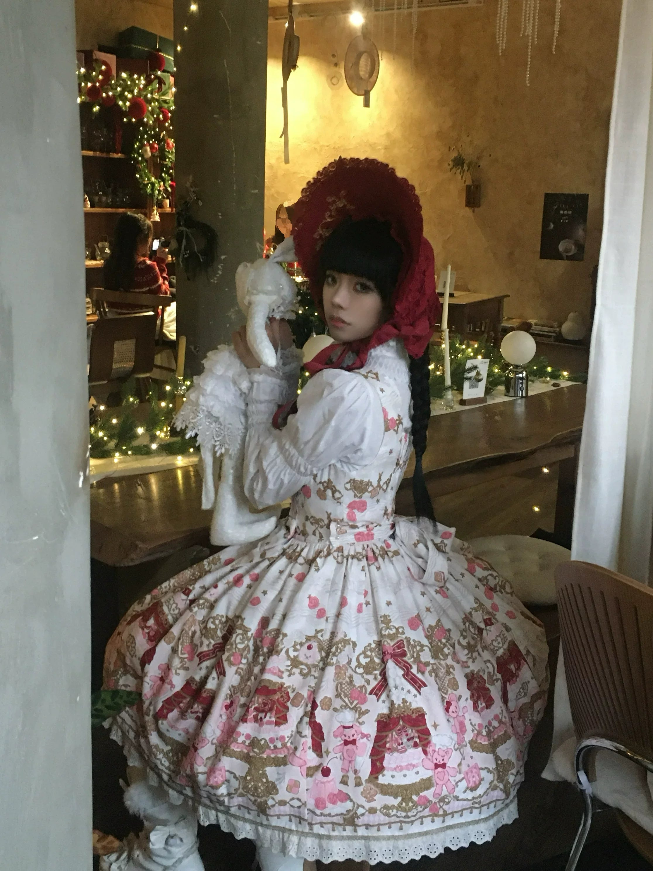 Sugar Festivaly - Kawaii Lolita JSK Dress, Cake & Bear Print 44540:811811