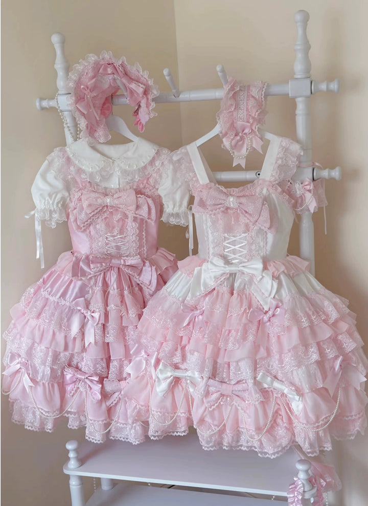 Cocoa Sweetheart~Love Descends~Wedding Lolita Jumper Dress Elegant Bridal JSK   